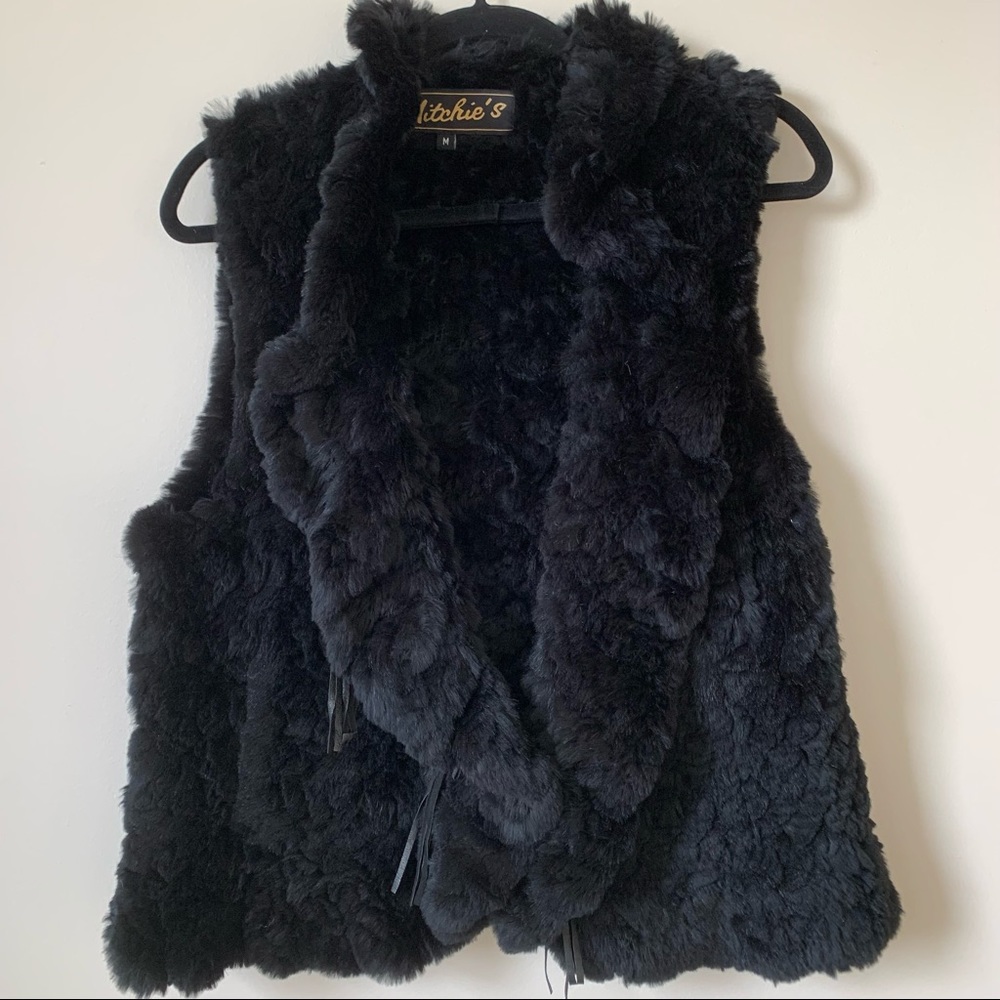 Mitchie rabbit fur vest. Size medium